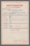 Stage manager's reports for The Big Show