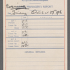 Stage manager's reports for The Big Show