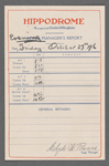 Stage manager's reports for The Big Show