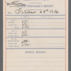 Stage manager's reports for The Big Show