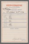 Stage manager's reports for The Big Show