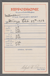 Stage manager's reports for The Big Show