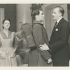 Lynn Fontanne, Montgomery Clift, and Alfred Lunt in the stage production of There Shall Be No Night