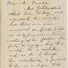 Howells, W. D., ALS to [Frederick A.] Duneka. Apr. 27, 1910.