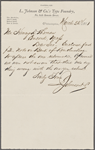 Johnson, L., & Co., MS letter to HDT. Mar. 22, 1861.