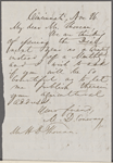 Conway, M[oncure] D[aniel], ALS to HDT. Nov. 26, [1860].