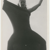 Photograph of Litz dancing The Glyph at Black Mountain College