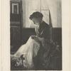 A woman sewing