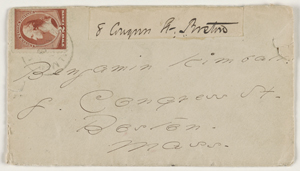 Emily Dickinson. 2 A.L.S. to Benjamin Kimball
