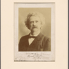 Portrait photograph of Samuel L. Clemens, inscribed to Mr Robeson, signed, and dated Jul. 10, 1896.