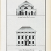 Düsseldorf, Synagoge in der Karlstadt, Entwurf 1787/89, Querschnitt durch den Hof und Ansichten, Kat. 303.