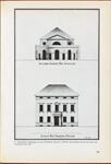 Düsseldorf, Synagoge in der Karlstadt, Entwurf 1787/89, Querschnitt durch den Hof und Ansichten, Kat. 303.