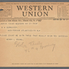 Congratulatory telegrams related to Here and There