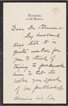 Clemens, Olivia Langdon, ALS to Will M. Clemens. Feb. 16, 1902.