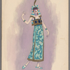 Woman's costume (blue, dress)