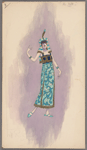 Woman's costume (blue, dress)