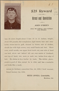 Broadsides, photographically illustrated with pictures of wanted criminals