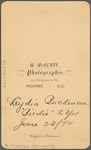 Lydia Buckman. "Birdie" 2 yrs. June 23, 1874