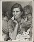 Destitute pea pickers in California. Mother of seven children. Age thirty-two. Nipomo, California