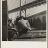 Longshoremen's lunch hour. San Francisco waterfront, California