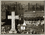 Bethlehem graveyard and steel mill. Pennsylvania