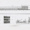 Schematic drawing of an English slave ship, possibly the Brookes, showing the layout of the cargo hold areas for transporting African slaves