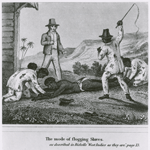 The mode of flogging Slaves, as described in Bickells "West Indies as they are"
