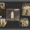 Scrapbook page of snapshots of friends of George Brashear, including photographer Prentice (P.H.) Polk, and teachers from Lincoln Institute, circa 1919