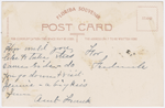 "The Home Stretch in Florida" - postcard to Frederick Hoeing