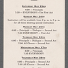 Rehearsal schedule for The Hermits in Vienna