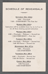 Rehearsal schedule for The Hermits in Vienna