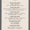 Rehearsal schedule for The Hermits in Vienna