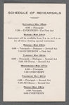 Rehearsal schedule for The Hermits in Vienna