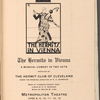 Souvenir booklet for The Hermits in Vienna, with inserted handwritten production notes