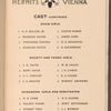 Souvenir booklet for The Hermits in Vienna, with inserted handwritten production notes