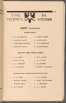 Souvenir booklet for The Hermits in Vienna, with inserted handwritten production notes