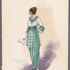 Woman's costume design and fabric pieces