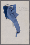 Woman's costume design and fabric pieces