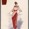 Woman's costume design and fabric pieces