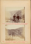 Group at Metcalf Mine. Queen incline in distance. Mrs. Johndrew & Mrs. Wells [top]; Camp of Longfellow Mine, Clifton, Arizona. One of richest copper mines in Arizona [bottom]