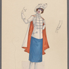 Costume for girls in red, white, and blue