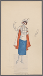 Costume for girls in red, white, and blue