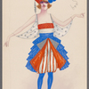 Costume for girls in red, white, and blue