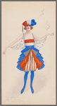 Costume for girls in red, white, and blue