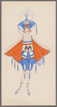 Costume for girls in red, white, and blue