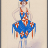 Costume for girls in red, white, and blue