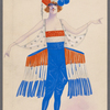 Costume for girls in red, white, and blue