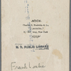 Frank Leslie, 1821-1880; Mrs. Frank Leslie, d. 1914.