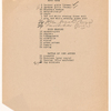 Cast and costume notes for The International Cup, the Ballet of Niagara, and the Earthquake