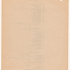 Cast and costume notes for The International Cup, the Ballet of Niagara, and the Earthquake